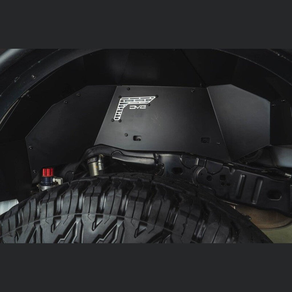DV8 Offroad Rear Aluminum Inner Fenders - Black | 2021-2025 Ford Bronco - Stateside Performance - Wheel Well Liners - DV8 Offroad - DV8 Offroad Rear Aluminum Inner Fenders - Black | 2021-2025 Ford Bronco