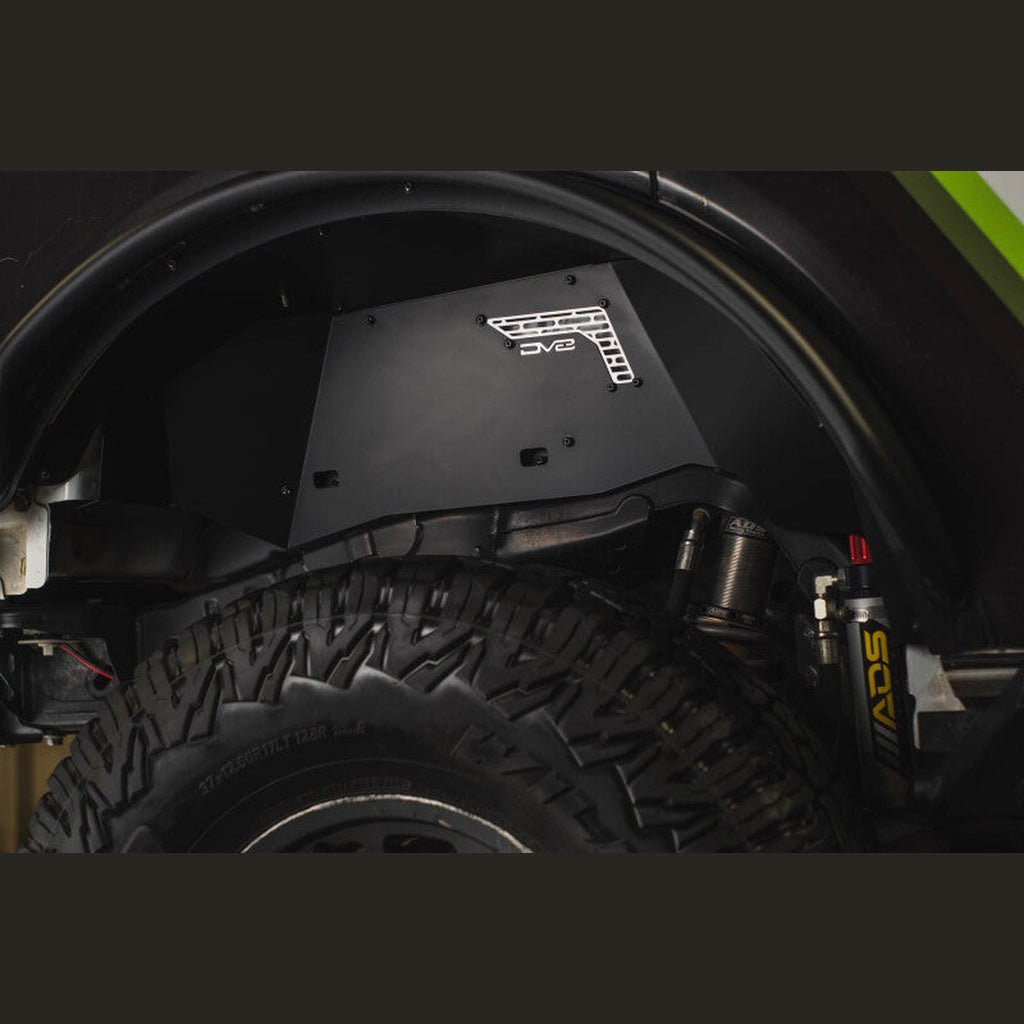 DV8 Offroad Rear Aluminum Inner Fenders - Black | 2022-2025 Ford Bronco Raptor - Stateside Performance - Wheel Well Liners - DV8 Offroad - DV8 Offroad Rear Aluminum Inner Fenders - Black | 2022-2025 Ford Bronco Raptor