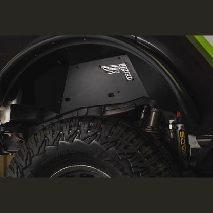 DV8 Offroad Rear Aluminum Inner Fenders - Black | 2022-2025 Ford Bronco Raptor - Stateside Performance - Wheel Well Liners - DV8 Offroad - DV8 Offroad Rear Aluminum Inner Fenders - Black | 2022-2025 Ford Bronco Raptor