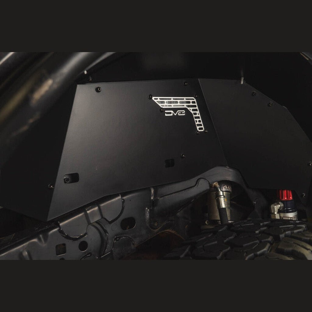 DV8 Offroad Rear Aluminum Inner Fenders - Black | 2022-2025 Ford Bronco Raptor - Stateside Performance - Wheel Well Liners - DV8 Offroad - DV8 Offroad Rear Aluminum Inner Fenders - Black | 2022-2025 Ford Bronco Raptor