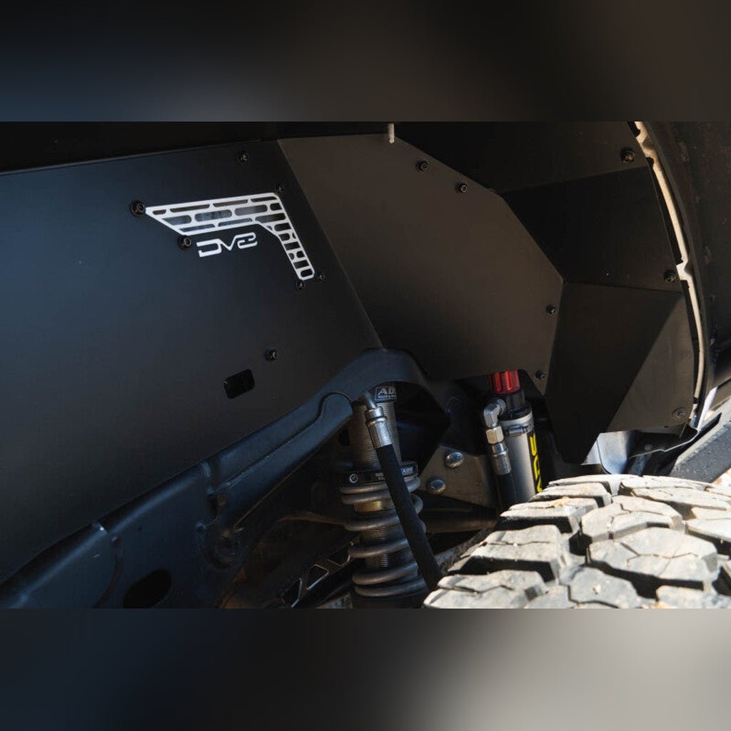 DV8 Offroad Rear Aluminum Inner Fenders - Black | 2022-2025 Ford Bronco Raptor - Stateside Performance - Wheel Well Liners - DV8 Offroad - DV8 Offroad Rear Aluminum Inner Fenders - Black | 2022-2025 Ford Bronco Raptor