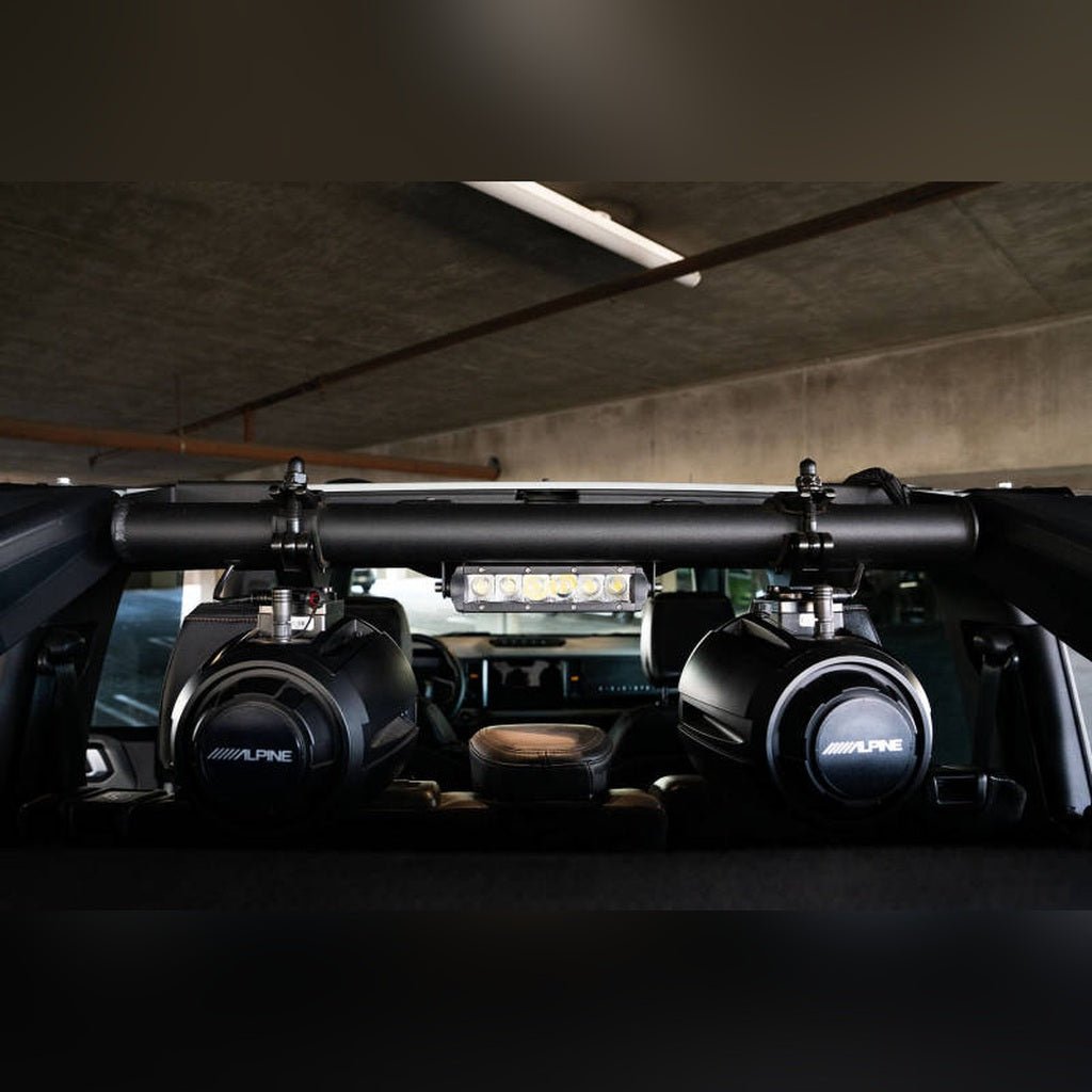 DV8 Offroad Rear Speaker & Light Mount Bar | 2021 - 2026 Ford Bronco - Stateside Performance - Light Mounts - DV8 Offroad - DV8 Offroad Rear Speaker & Light Mount Bar | 2021 - 2026 Ford Bronco