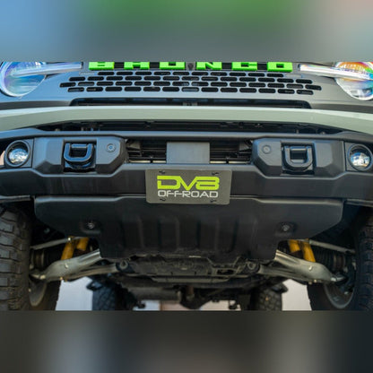 DV8 Offroad Slanted Front License Plate Mount | 2021 - 2026 Ford Bronco - Stateside Performance - Uncategorized - DV8 Offroad - DV8 Offroad Slanted Front License Plate Mount | 2021 - 2026 Ford Bronco