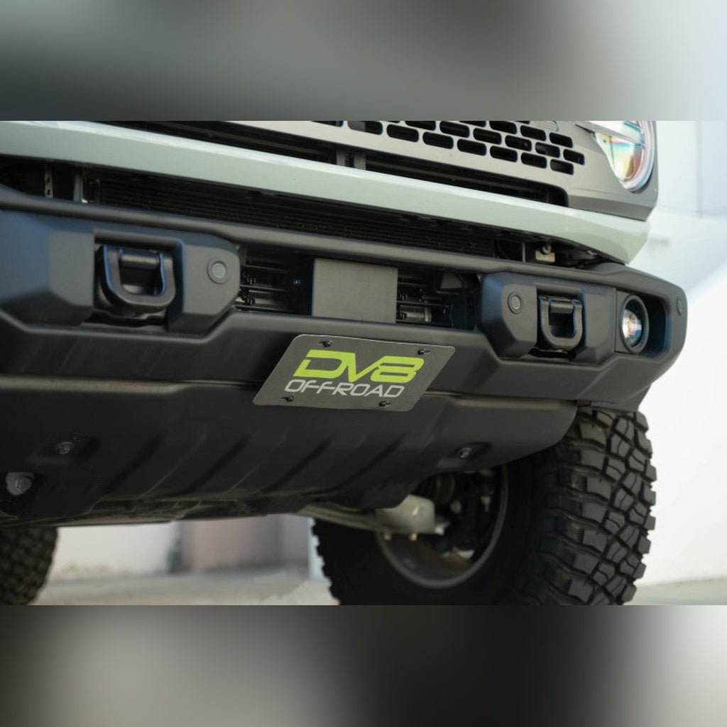 DV8 Offroad Slanted Front License Plate Mount | 2021 - 2026 Ford Bronco - Stateside Performance - Uncategorized - DV8 Offroad - DV8 Offroad Slanted Front License Plate Mount | 2021 - 2026 Ford Bronco