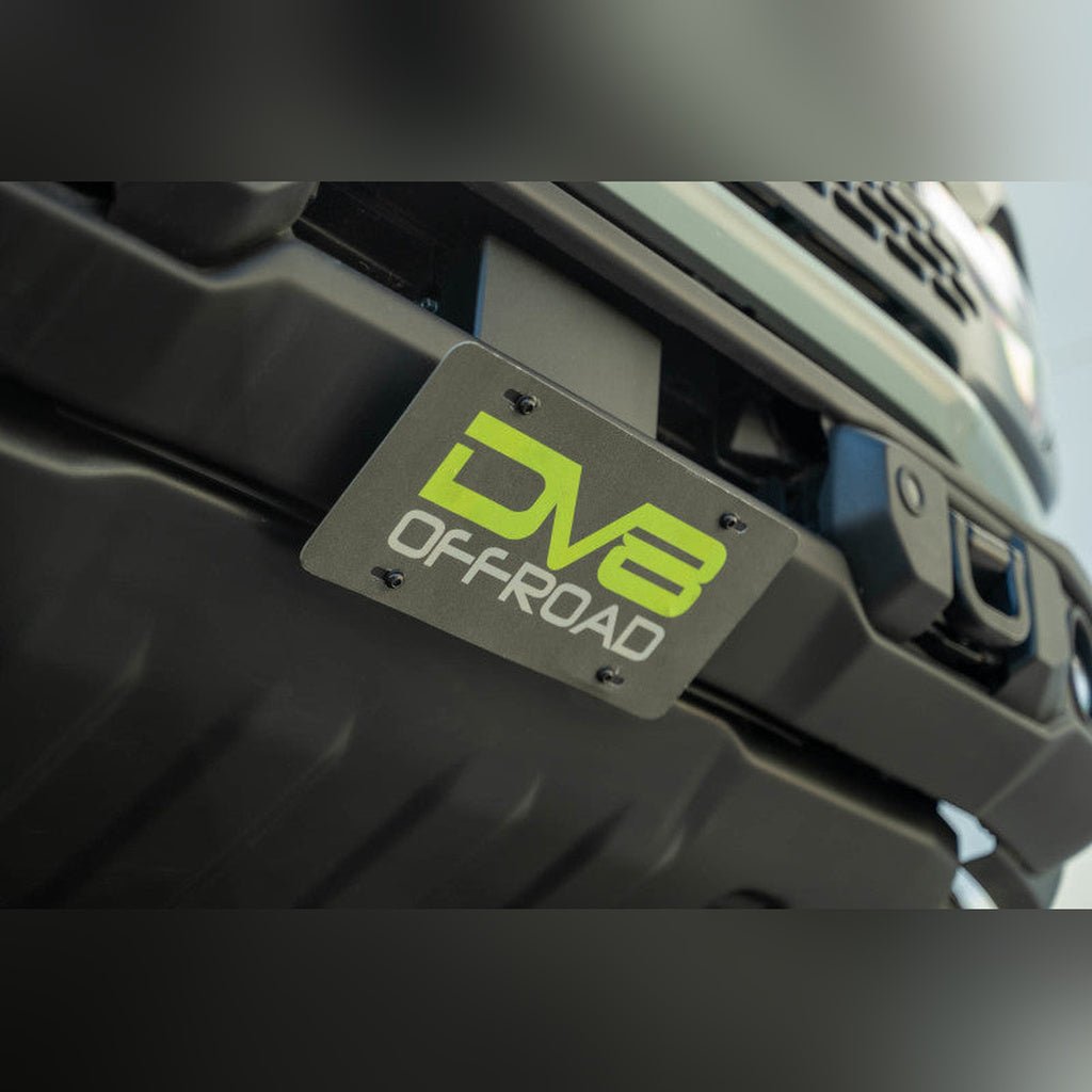 DV8 Offroad Slanted Front License Plate Mount | 2021 - 2026 Ford Bronco - Stateside Performance - Uncategorized - DV8 Offroad - DV8 Offroad Slanted Front License Plate Mount | 2021 - 2026 Ford Bronco
