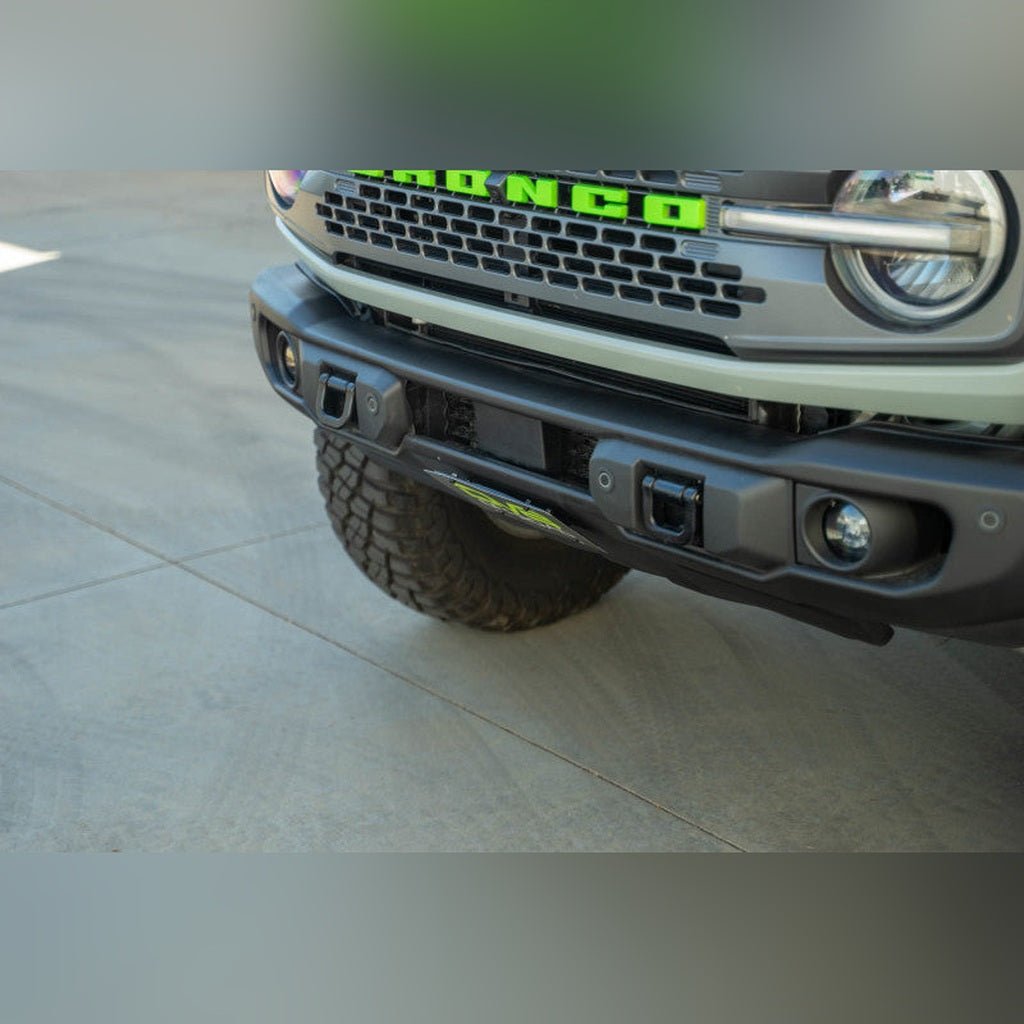 DV8 Offroad Slanted Front License Plate Mount | 2021 - 2026 Ford Bronco - Stateside Performance - Uncategorized - DV8 Offroad - DV8 Offroad Slanted Front License Plate Mount | 2021 - 2026 Ford Bronco