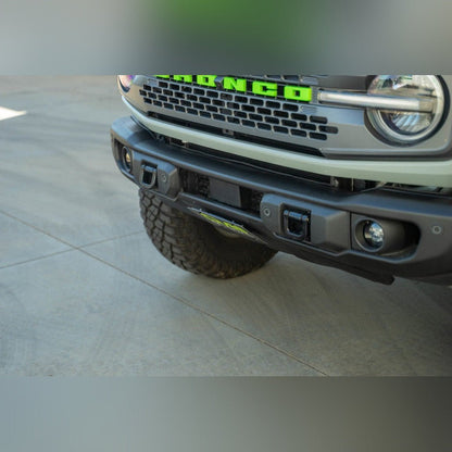 DV8 Offroad Slanted Front License Plate Mount | 2021 - 2026 Ford Bronco - Stateside Performance - Uncategorized - DV8 Offroad - DV8 Offroad Slanted Front License Plate Mount | 2021 - 2026 Ford Bronco