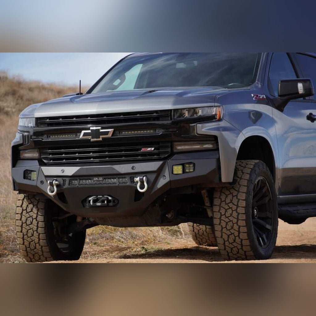DV8 Offroad SPEC Series Front Bumper | 2019 - 2021 Chevy Silverado 1500 - Stateside Performance - Bumpers - Steel - DV8 Offroad - DV8 Offroad SPEC Series Front Bumper | 2019 - 2021 Chevy Silverado 1500