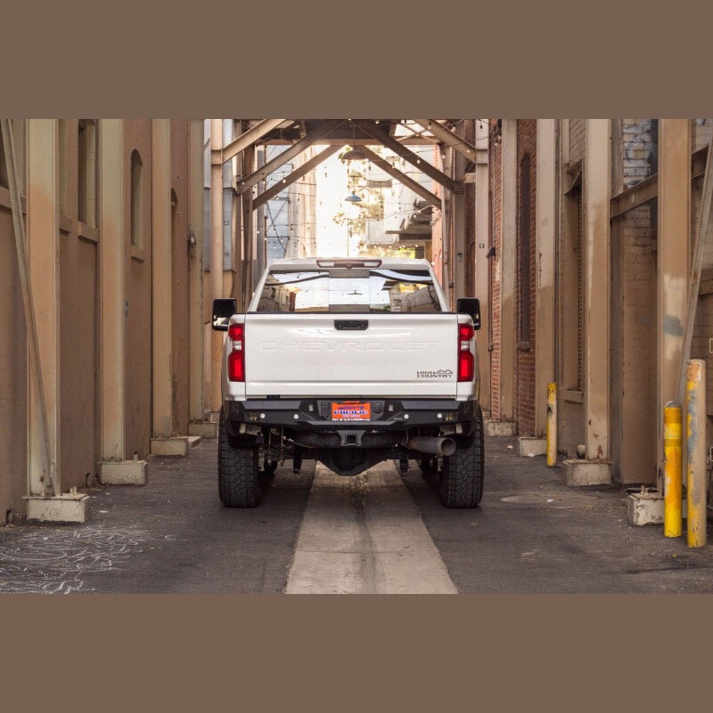 DV8 Offroad Spec Series Rear Bumper | 2020 - 2023 Chevy Silverado 2500HD - Stateside Performance - Bumpers - Steel - DV8 Offroad - DV8 Offroad Spec Series Rear Bumper | 2020 - 2023 Chevy Silverado 2500HD