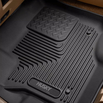 Husky Liners Cab X - Act Contour Front & 2nd Row Seat Floor Liners - Black | 2021 - 2025 Ford F150 - Stateside Performance - Floor Mats/Liners - Husky Liners - Husky Liners Cab X - Act Contour Front & 2nd Row Seat Floor Liners - Black | 2021 - 2025 Ford F150