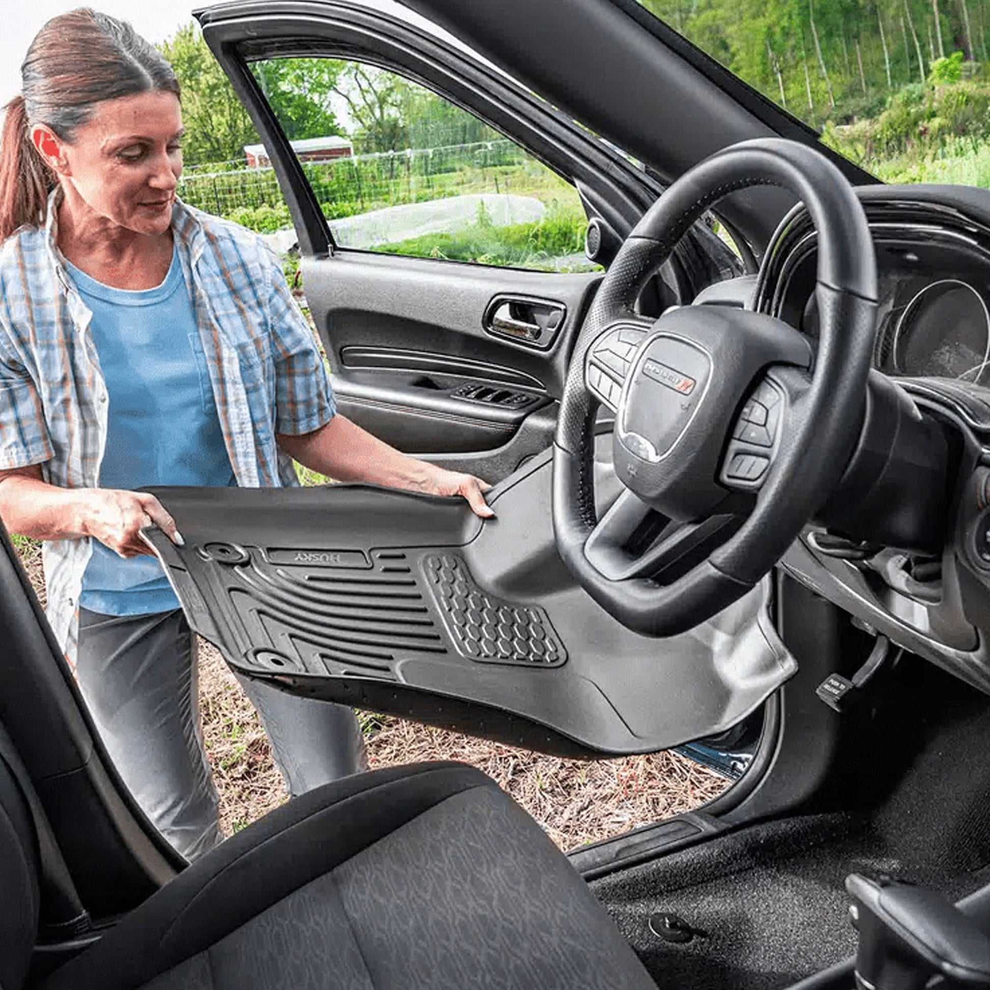 Husky Liners Cab X - Act Contour Front & 2nd Row Seat Floor Liners - Black | 2021 - 2025 Ford F150 - Stateside Performance - Floor Mats/Liners - Husky Liners - Husky Liners Cab X - Act Contour Front & 2nd Row Seat Floor Liners - Black | 2021 - 2025 Ford F150