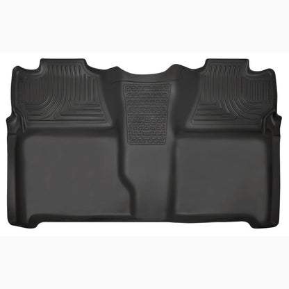 Husky Liners Weatherbeater 2nd Row Floor Liner - Crew Cab, Black | 2007-2013 GMC Sierra 1500 - Stateside Performance - Floor Mats - Rubber - Husky Liners - Husky Liners Weatherbeater 2nd Row Floor Liner - Crew Cab, Black | 2007-2013 GMC Sierra 1500