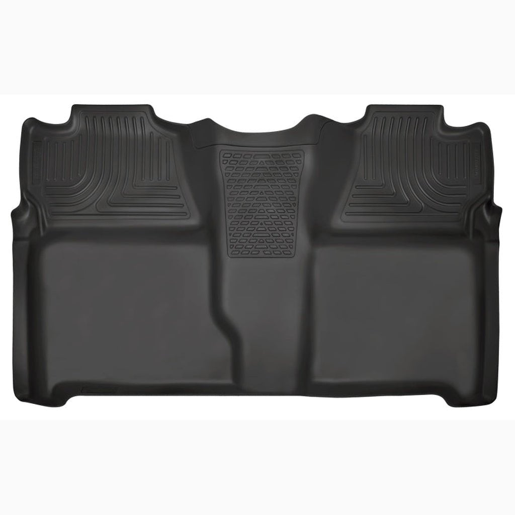 Husky Liners Weatherbeater 2nd Row Floor Liner - Crew Cab, Black | 2007-2014 Chevy Silverado 2500HD - Stateside Performance - Floor Mats - Rubber - Husky Liners - Husky Liners Weatherbeater 2nd Row Floor Liner - Crew Cab, Black | 2007-2014 Chevy Silverado 2500HD