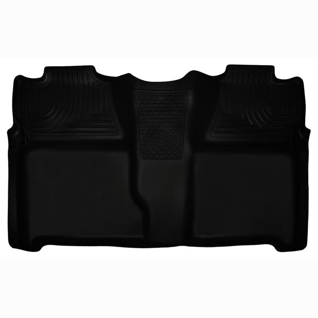 Husky Liners Weatherbeater 2nd Row Floor Liner - Crew Cab, Black | 2007-2014 GMC Sierra 3500HD - Stateside Performance - Floor Mats - Rubber - Husky Liners - Husky Liners Weatherbeater 2nd Row Floor Liner - Crew Cab, Black | 2007-2014 GMC Sierra 3500HD