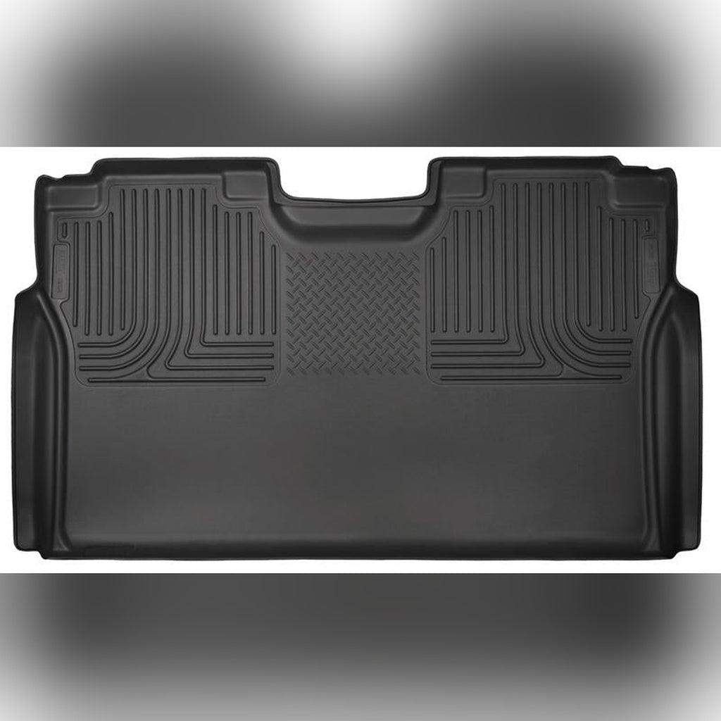 Husky Liners WeatherBeater 2nd Row Floor Liner - SuperCrew Cab, Black | 2021-2025 Ford F150 - Stateside Performance - Floor Mats - Rubber - Husky Liners - Husky Liners WeatherBeater 2nd Row Floor Liner - SuperCrew Cab, Black | 2021-2025 Ford F150