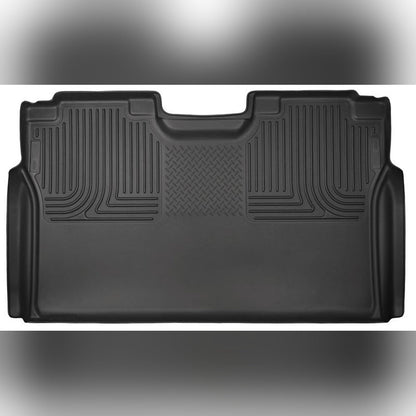 Husky Liners WeatherBeater 2nd Row Floor Liner - SuperCrew Cab, Black | 2022-2025 Ford F150 Lightning - Stateside Performance - Floor Mats - Rubber - Husky Liners - Husky Liners WeatherBeater 2nd Row Floor Liner - SuperCrew Cab, Black | 2022-2025 Ford F150 Lightning