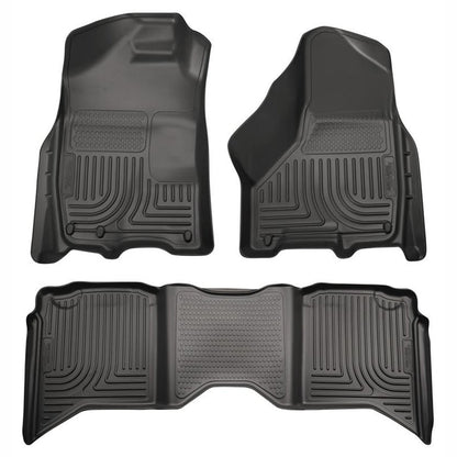 Husky Liners WeatherBeater Floor Liners Combo - Black | 2010 Dodge Ram 2500 - Stateside Performance - Floor Mats - Rubber - Husky Liners - Husky Liners WeatherBeater Floor Liners Combo - Black | 2010 Dodge Ram 2500