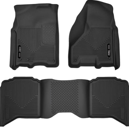 Husky Liners WeatherBeater Floor Liners Combo - Black | 2010 Dodge Ram 2500 - Stateside Performance - Floor Mats - Rubber - Husky Liners - Husky Liners WeatherBeater Floor Liners Combo - Black | 2010 Dodge Ram 2500