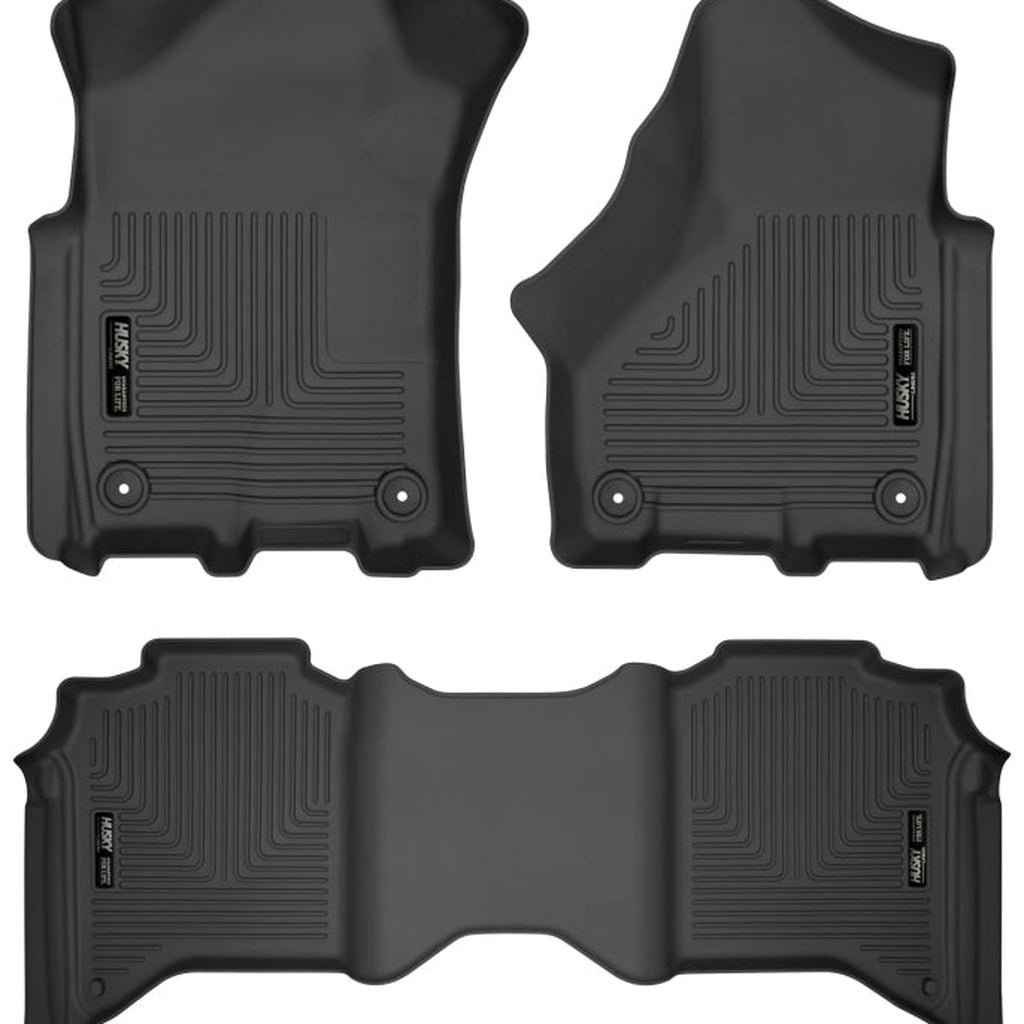 Husky Liners Weatherbeater Front & 2nd Seat Floor Liners - Black | 2019 - 2024 Ram 2500 - Stateside Performance - Floor Mats - Rubber - Husky Liners - Husky Liners Weatherbeater Front & 2nd Seat Floor Liners - Black | 2019 - 2024 Ram 2500