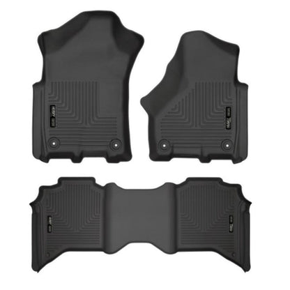 Husky Liners Weatherbeater Front & 2nd Seat Floor Liners - Black | 2019 - 2024 Ram 2500 - Stateside Performance - Floor Mats - Rubber - Husky Liners - Husky Liners Weatherbeater Front & 2nd Seat Floor Liners - Black | 2019 - 2024 Ram 2500