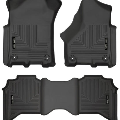 Husky Liners Weatherbeater Front & 2nd Seat Floor Liners - Black | 2019-2024 Ram 3500 - Stateside Performance - Floor Mats - Rubber - Husky Liners - Husky Liners Weatherbeater Front & 2nd Seat Floor Liners - Black | 2019-2024 Ram 3500