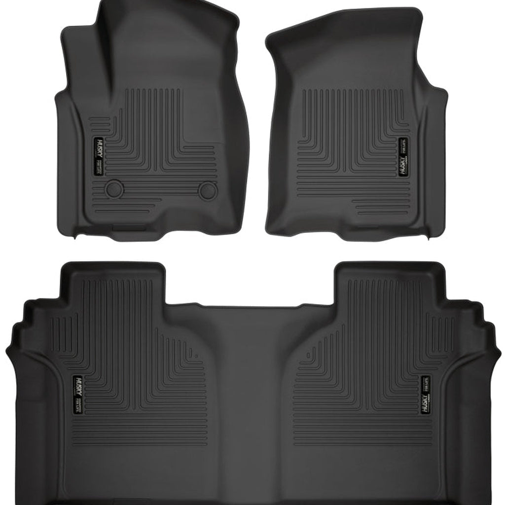 Husky Liners WeatherBeater Front & 2nd Seat Floor Liners - Black | 2019 - 2026 Chevy Silverado 1500 - Stateside Performance - Floor Mats - Rubber - Husky Liners - Husky Liners WeatherBeater Front & 2nd Seat Floor Liners - Black | 2019 - 2026 Chevy Silverado 1500