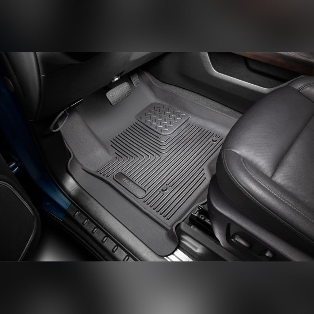 Husky Liners WeatherBeater Front & 2nd Seat Floor Liners - Black | 2020-2026 GMC Sierra 2500HD - Stateside Performance - Floor Mats - Rubber - Husky Liners - Husky Liners WeatherBeater Front & 2nd Seat Floor Liners - Black | 2020-2026 GMC Sierra 2500HD