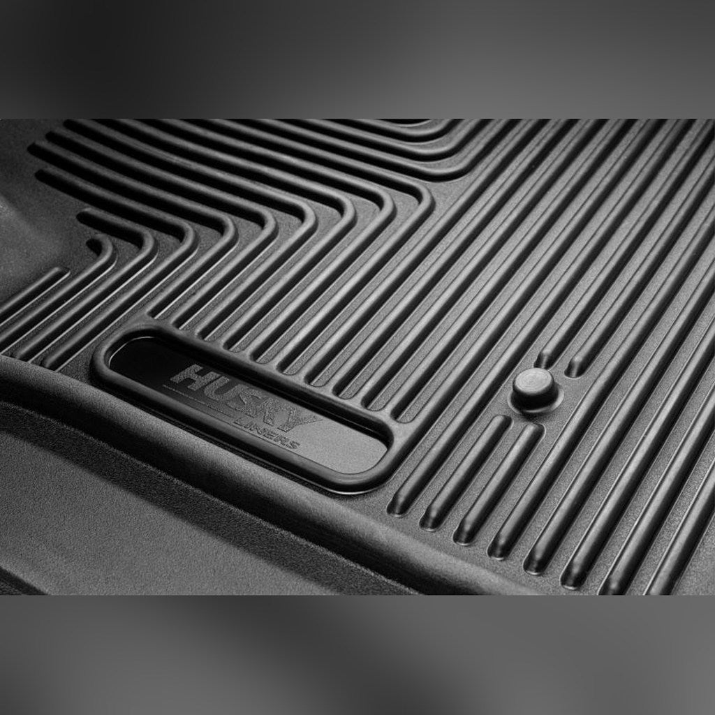 Husky Liners WeatherBeater Front & 2nd Seat Floor Liners - Black | 2020-2026 GMC Sierra 3500HD - Stateside Performance - Floor Mats - Rubber - Husky Liners - Husky Liners WeatherBeater Front & 2nd Seat Floor Liners - Black | 2020-2026 GMC Sierra 3500HD