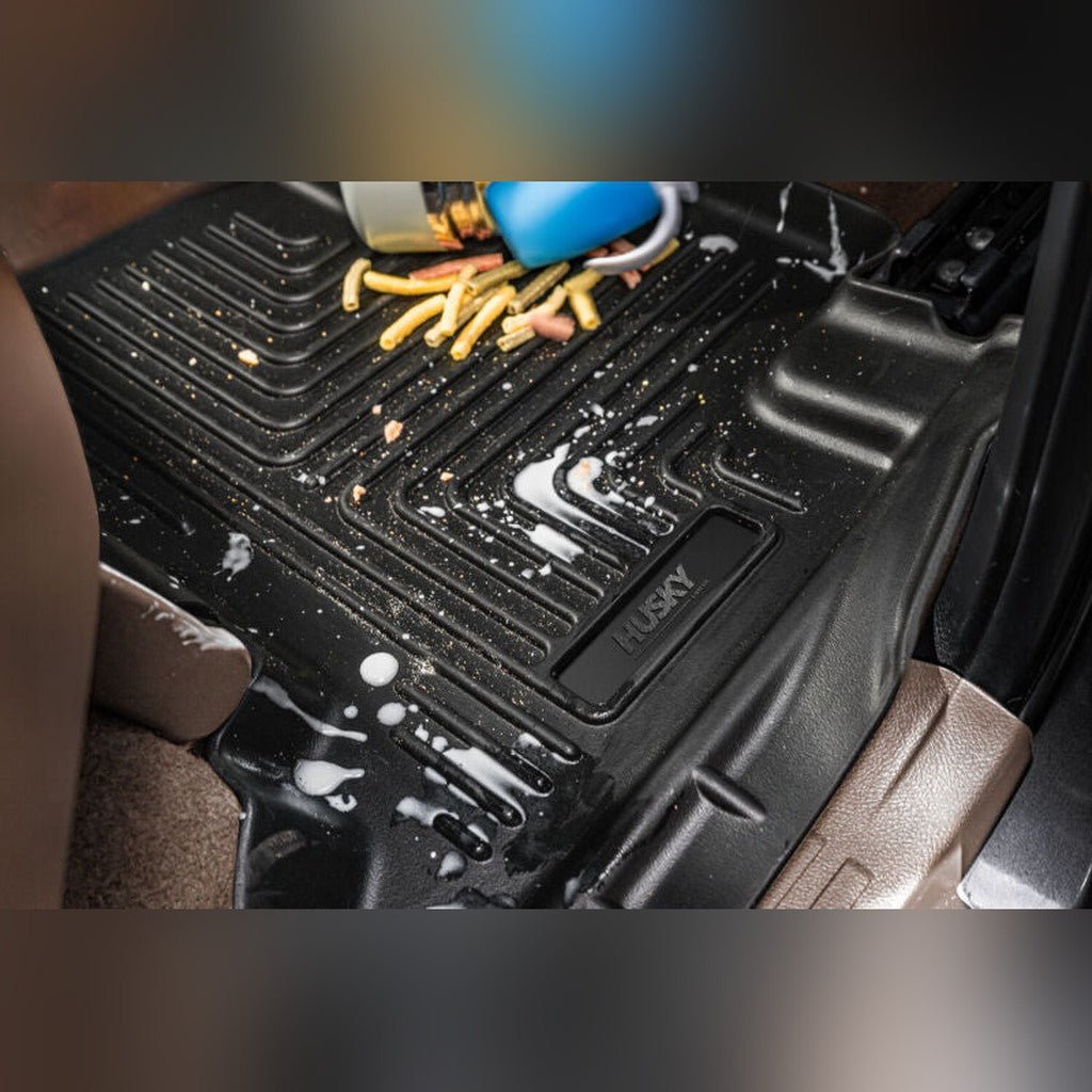 Husky Liners Weatherbeater Front & 2nd Seat Floor Liners - Black, Crew Cab | 2019-2024 Ram 1500 - Stateside Performance - Floor Mats - Rubber - Husky Liners - Husky Liners Weatherbeater Front & 2nd Seat Floor Liners - Black, Crew Cab | 2019-2024 Ram 1500