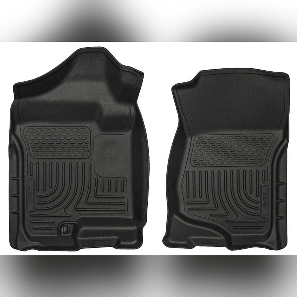 Husky Liners Weatherbeater Front Floor Liners - Black | 2007-2014 Chevy Silverado 2500HD - Stateside Performance - Floor Mats - Rubber - Husky Liners - Husky Liners Weatherbeater Front Floor Liners - Black | 2007-2014 Chevy Silverado 2500HD