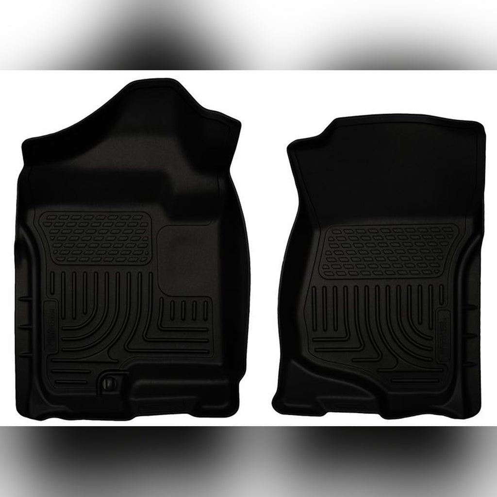 Husky Liners Weatherbeater Front Floor Liners - Black | 2007-2014 Chevy Silverado 3500HD - Stateside Performance - Floor Mats - Rubber - Husky Liners - Husky Liners Weatherbeater Front Floor Liners - Black | 2007-2014 Chevy Silverado 3500HD