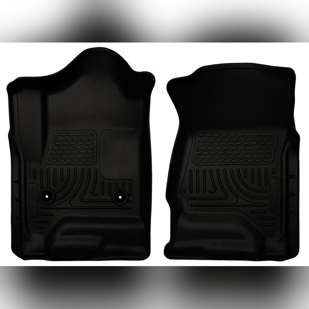 Husky Liners WeatherBeater Front Floor Liners - Black | 2014-2018 Chevy Silverado 1500 - Stateside Performance - Floor Mats - Rubber - Husky Liners - Husky Liners WeatherBeater Front Floor Liners - Black | 2014-2018 Chevy Silverado 1500