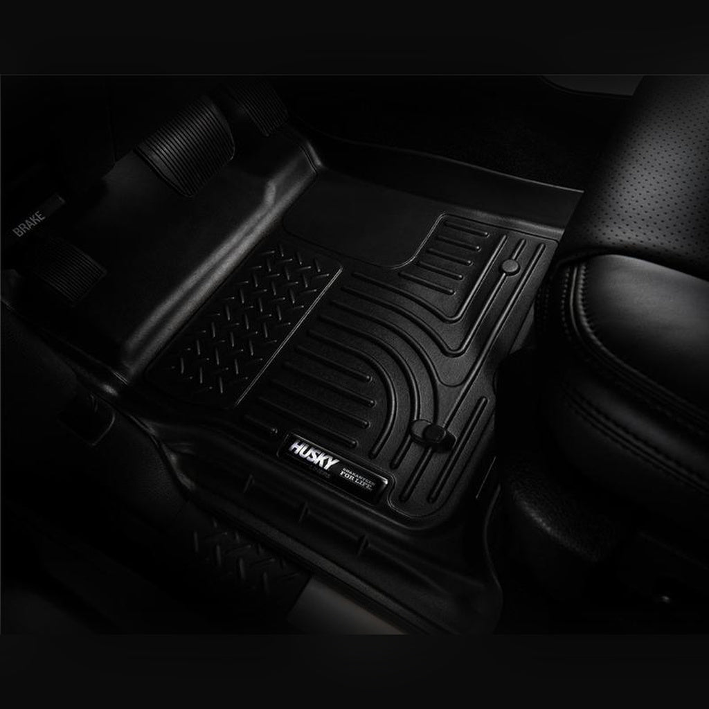 Husky Liners WeatherBeater Front Floor Liners - Black | 2014-2018 GMC Sierra 1500 - Stateside Performance - Floor Mats - Rubber - Husky Liners - Husky Liners WeatherBeater Front Floor Liners - Black | 2014-2018 GMC Sierra 1500