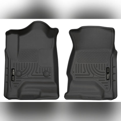 Husky Liners WeatherBeater Front Floor Liners - Black | 2015-2019 Chevy Silverado 2500HD - Stateside Performance - Floor Mats - Rubber - Husky Liners - Husky Liners WeatherBeater Front Floor Liners - Black | 2015-2019 Chevy Silverado 2500HD