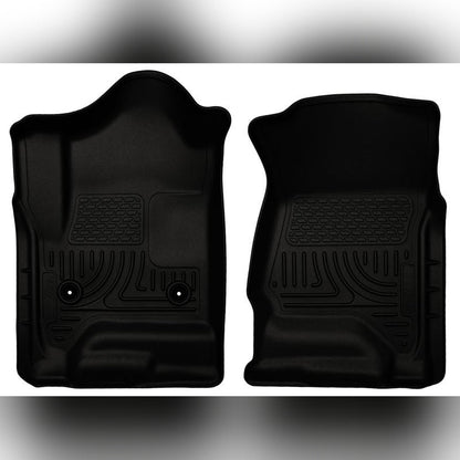Husky Liners WeatherBeater Front Floor Liners - Black | 2015-2019 Chevy Silverado 2500HD - Stateside Performance - Floor Mats - Rubber - Husky Liners - Husky Liners WeatherBeater Front Floor Liners - Black | 2015-2019 Chevy Silverado 2500HD