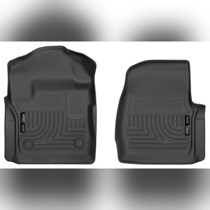 Husky Liners WeatherBeater Front Floor Liners - Black | 2017 - 2022 Ford F250 Super Duty - Stateside Performance - Floor Mats - Rubber - Husky Liners - Husky Liners WeatherBeater Front Floor Liners - Black | 2017 - 2022 Ford F250 Super Duty