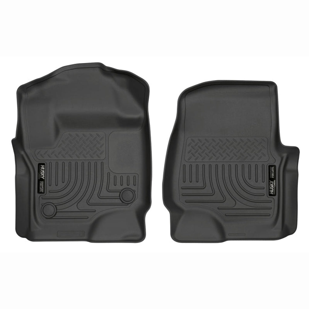 Husky Liners WeatherBeater Front Floor Liners - Black | 2017-2022 Ford F350 Super Duty - Stateside Performance - Floor Mats - Rubber - Husky Liners - Husky Liners WeatherBeater Front Floor Liners - Black | 2017-2022 Ford F350 Super Duty