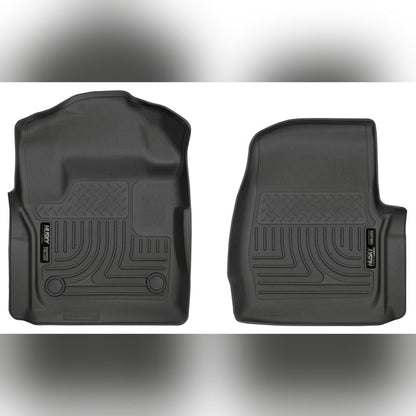 Husky Liners WeatherBeater Front Floor Liners - Black | 2023-2026 Ford F250 Super Duty - Stateside Performance - Floor Mats - Rubber - Husky Liners - Husky Liners WeatherBeater Front Floor Liners - Black | 2023-2026 Ford F250 Super Duty