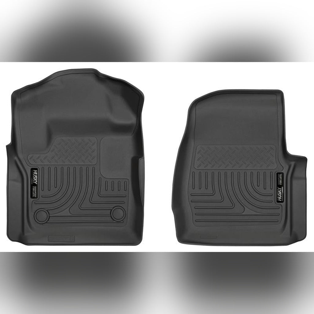 Husky Liners WeatherBeater Front Floor Liners - Black | 2023-2026 Ford F250 Super Duty - Stateside Performance - Floor Mats - Rubber - Husky Liners - Husky Liners WeatherBeater Front Floor Liners - Black | 2023-2026 Ford F250 Super Duty