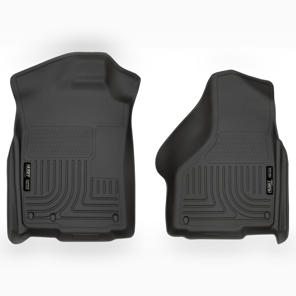 Husky Liners WeatherBeater Front Floor Liners - Black, Regular/Quad Cab | 2003-2009 Dodge Ram 3500 - Stateside Performance - Floor Mats - Rubber - Husky Liners - Husky Liners WeatherBeater Front Floor Liners - Black, Regular/Quad Cab | 2003-2009 Dodge Ram 3500
