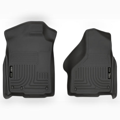Husky Liners WeatherBeater Front Floor Liners - Black, Regular/Quad Cab | 2003-2009 Dodge Ram 3500 - Stateside Performance - Floor Mats - Rubber - Husky Liners - Husky Liners WeatherBeater Front Floor Liners - Black, Regular/Quad Cab | 2003-2009 Dodge Ram 3500