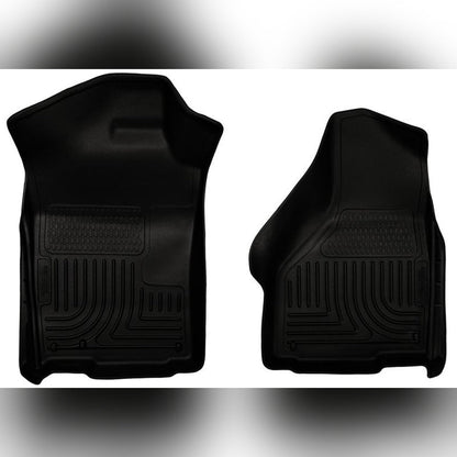 Husky Liners WeatherBeater Front Floor Liners - Black, Regular/Quad Cab | 2010-2018 Ram 2500 - Stateside Performance - Floor Mats - Rubber - Husky Liners - Husky Liners WeatherBeater Front Floor Liners - Black, Regular/Quad Cab | 2010-2018 Ram 2500