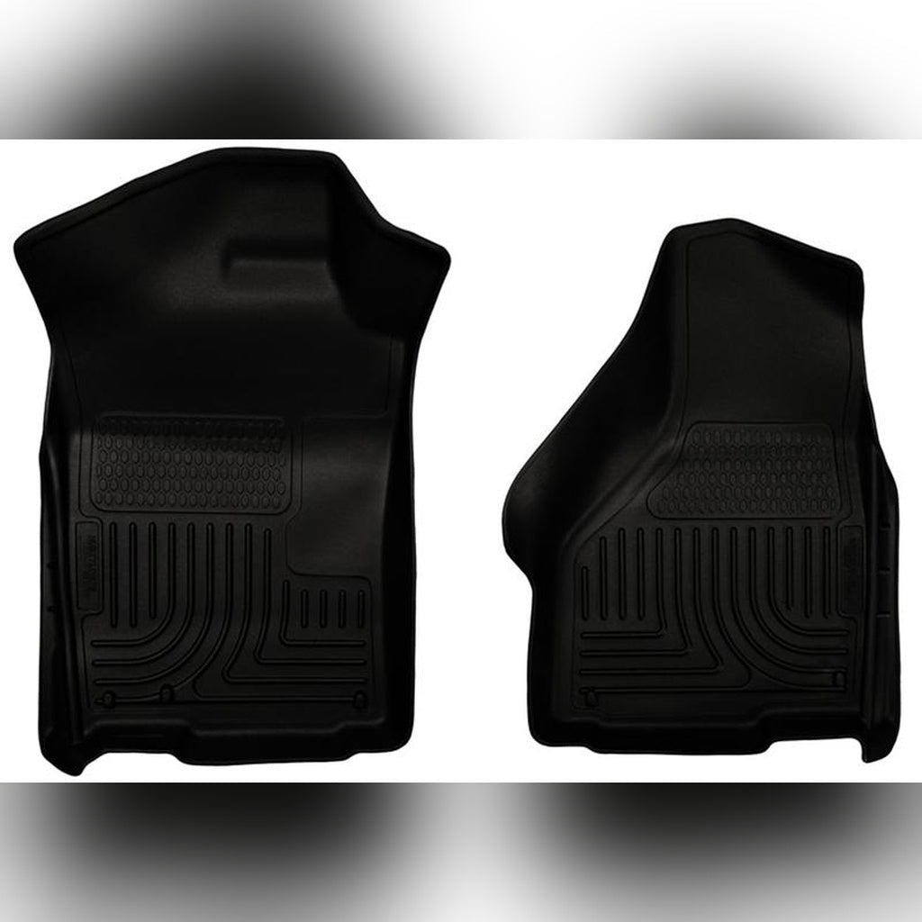 Husky Liners WeatherBeater Front Floor Liners - Black, Regular/Quad Cab | 2019-2024 Ram 1500 Classic - Stateside Performance - Floor Mats - Rubber - Husky Liners - Husky Liners WeatherBeater Front Floor Liners - Black, Regular/Quad Cab | 2019-2024 Ram 1500 Classic