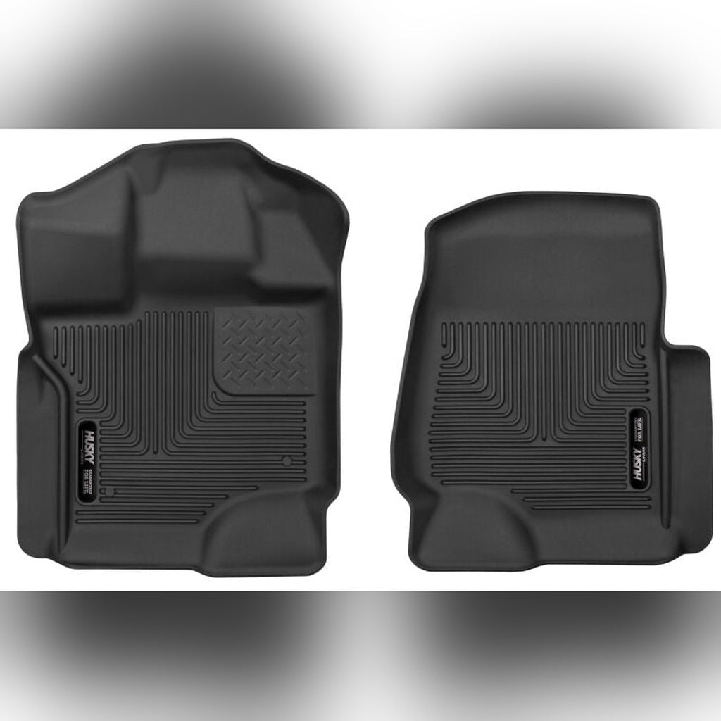 Husky Liners WeatherBeater Front Floor Liners - Black, Super/Super Crew Cab | 2017-2020 Ford F150 Raptor - Stateside Performance - Floor Mats - Rubber - Husky Liners - Husky Liners WeatherBeater Front Floor Liners - Black, Super/Super Crew Cab | 2017-2020 Ford F150 Raptor