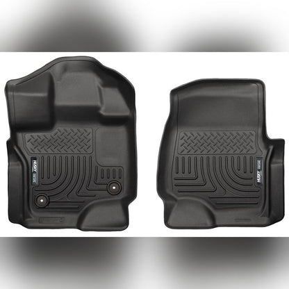 Husky Liners WeatherBeater Front Floor Liners - Black, Super/Super Crew Cab | 2021-2024 Ford F150 Raptor - Stateside Performance - Floor Mats - Rubber - Husky Liners - Husky Liners WeatherBeater Front Floor Liners - Black, Super/Super Crew Cab | 2021-2024 Ford F150 Raptor