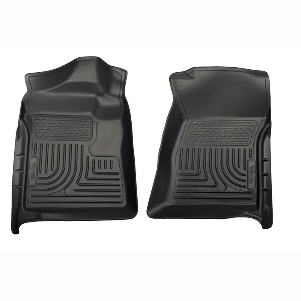 Husky Liners WeatherBeater Front Floor Liners - Regular Cab, Black | 2007-2014 Chevy Silverado 2500HD - Stateside Performance - Floor Mats - Rubber - Husky Liners - Husky Liners WeatherBeater Front Floor Liners - Regular Cab, Black | 2007-2014 Chevy Silverado 2500HD