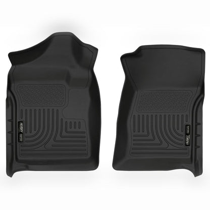 Husky Liners WeatherBeater Front Floor Liners - Regular Cab, Black | 2007-2014 Chevy Silverado 3500HD - Stateside Performance - Floor Mats - Rubber - Husky Liners - Husky Liners WeatherBeater Front Floor Liners - Regular Cab, Black | 2007-2014 Chevy Silverado 3500HD