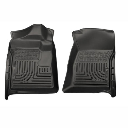 Husky Liners WeatherBeater Front Floor Liners - Regular Cab, Black | 2007-2014 GMC Sierra 2500HD - Stateside Performance - Floor Mats - Rubber - Husky Liners - Husky Liners WeatherBeater Front Floor Liners - Regular Cab, Black | 2007-2014 GMC Sierra 2500HD