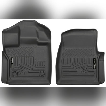 Husky Liners WeatherBeater Front Floor Liners - Standard Cab, Black | 2021-2024 Ford F150 - Stateside Performance - Floor Mats - Rubber - Husky Liners - Husky Liners WeatherBeater Front Floor Liners - Standard Cab, Black | 2021-2024 Ford F150