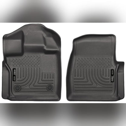 Husky Liners WeatherBeater Front Floor Liners - Standard Cab, Black | 2021-2024 Ford F150 - Stateside Performance - Floor Mats - Rubber - Husky Liners - Husky Liners WeatherBeater Front Floor Liners - Standard Cab, Black | 2021-2024 Ford F150